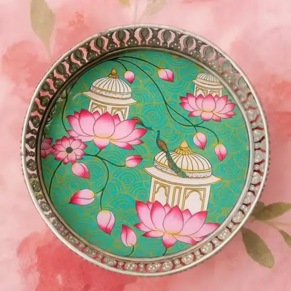 Stylish_Silver_Decorative_Tray_with_Premium_Floral_Design_|_Elegant_Touch_on_Home_Decor