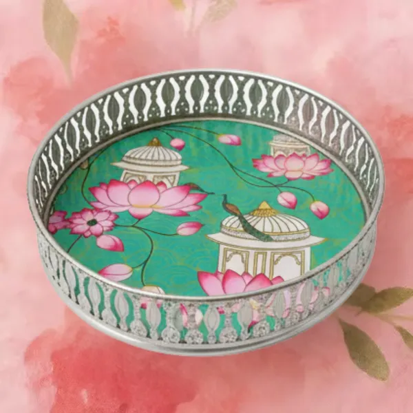 Stylish_Silver_Decorative_Tray_with_Premium_Floral_Design_|_Elegant_Touch_on_Home_Decor