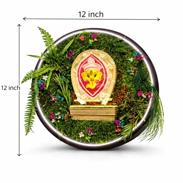 12_Inches_Anant_Ganpati_Wooden_Paradise_Showpiece_with_Warm_White_Light_|_Green_Gifting_for_Special_Moments