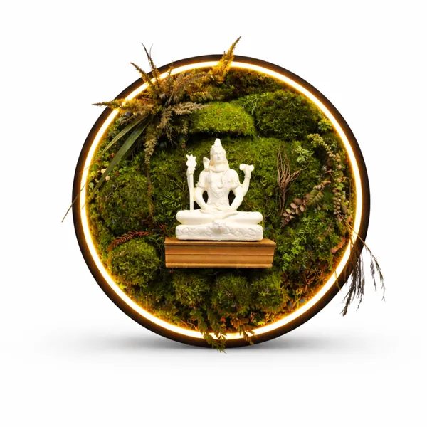 12_Inches_Moss_Mahadev_Wooden_Rainforest_Showpiece_with_Warm_White_Light_|_Green_Gifting_for_Special_Moments