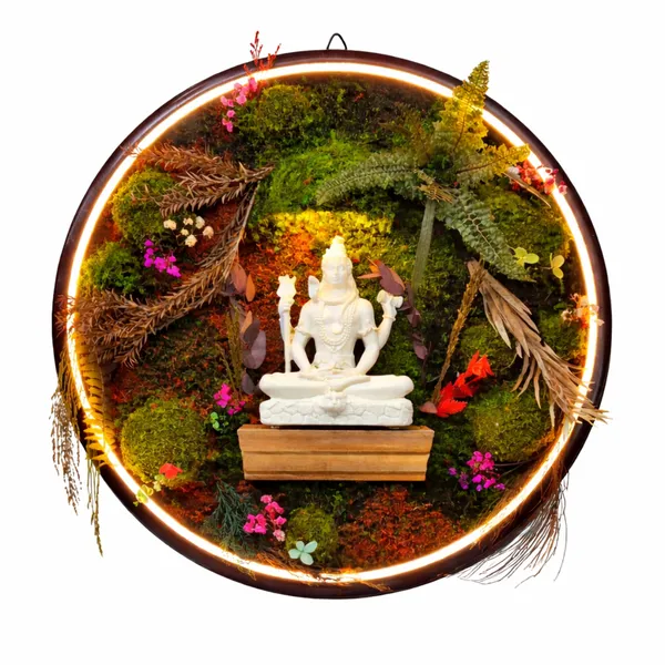 12_Inches_Moss_Mahadev_Wooden_Paradise_Showpiece_with_Warm_White_Light_|_Green_Gifting_for_Special_Moments