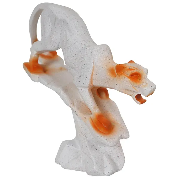 Panther_Animal_Figurines_Showpiece_of_White_and_Orange_Color_|_Royal_Decor_for_Home