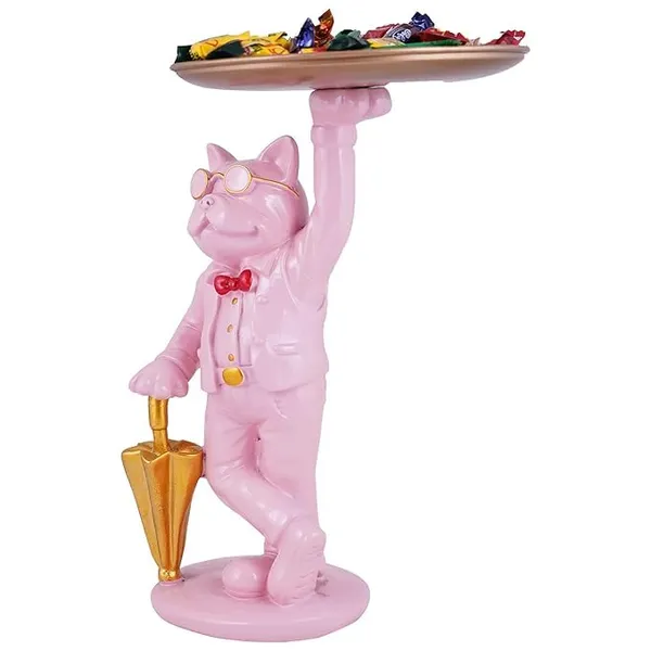 Kitty_Cat_Serving_Platter_of_Pink_Color_of_Standing_Position_|_Decorative_Item_for_Home_Decor