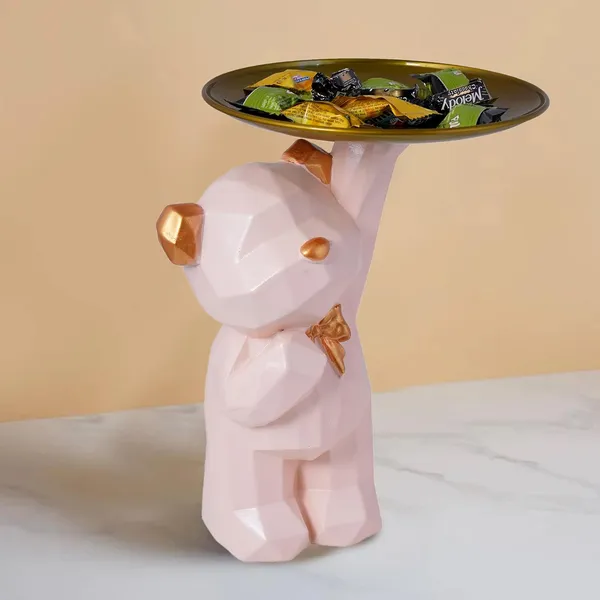 Cool_Dog_Statue_with_Plate_of_Multicolor_|_For_Home_Decoration