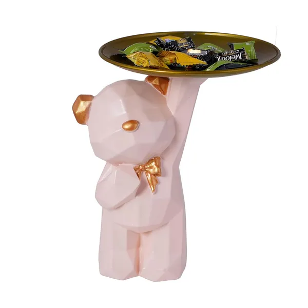 Cool_Dog_Statue_with_Plate_of_Multicolor_|_For_Home_Decoration