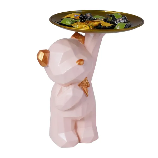 Cool_Dog_Statue_with_Plate_of_Multicolor_|_For_Home_Decoration