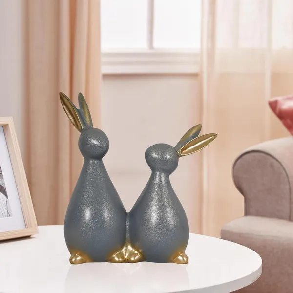 Bunny_with_Heart_Shaped_Design_Showpiece_of_Set_of_2_|_Luxury_Home_Decor_&_Gifts
