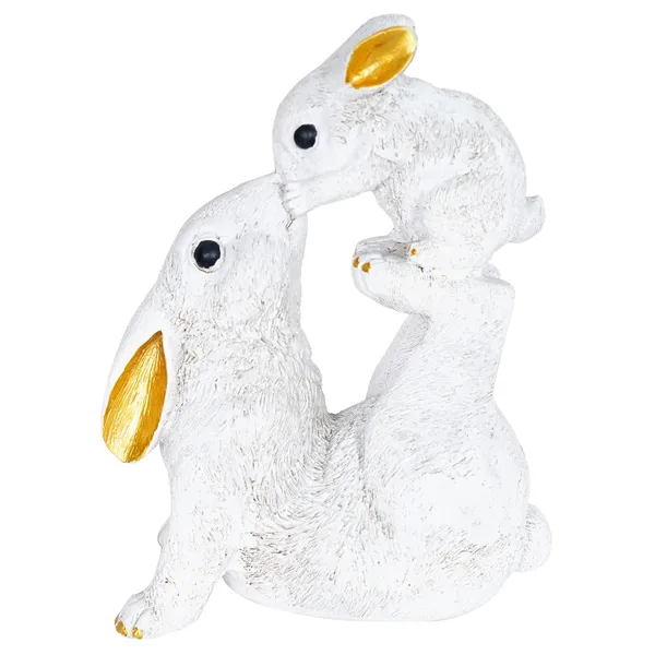 Rabbit_Statue_with_Rabbit_Baby_Playing_Showpiece_of_White_Color_|_Decorative_Item_for_Home_Decor