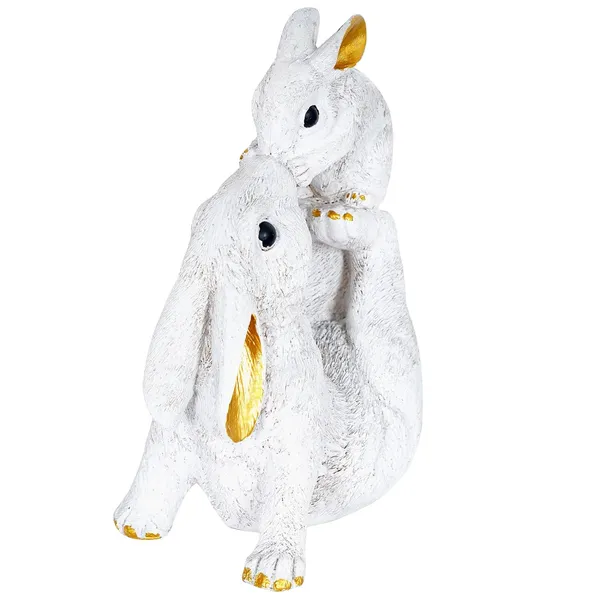 Rabbit_Statue_with_Rabbit_Baby_Playing_Showpiece_of_White_Color_|_Decorative_Item_for_Home_Decor