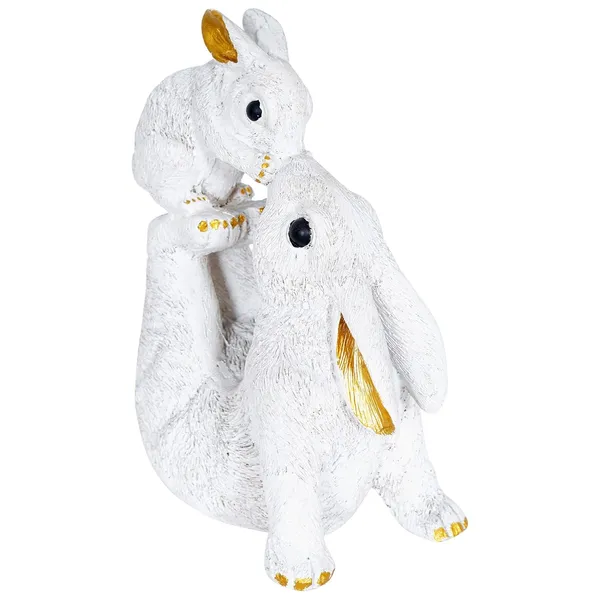 Rabbit_Statue_with_Rabbit_Baby_Playing_Showpiece_of_White_Color_|_Decorative_Item_for_Home_Decor