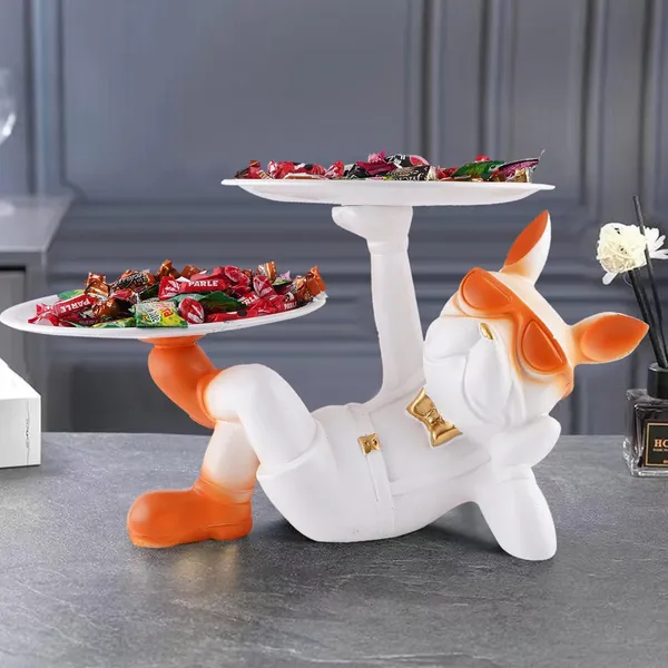 Cute_Dog_Serving_Trays_Showpiece_of_White_Color_|_Antique_Item_for_Home_Decor