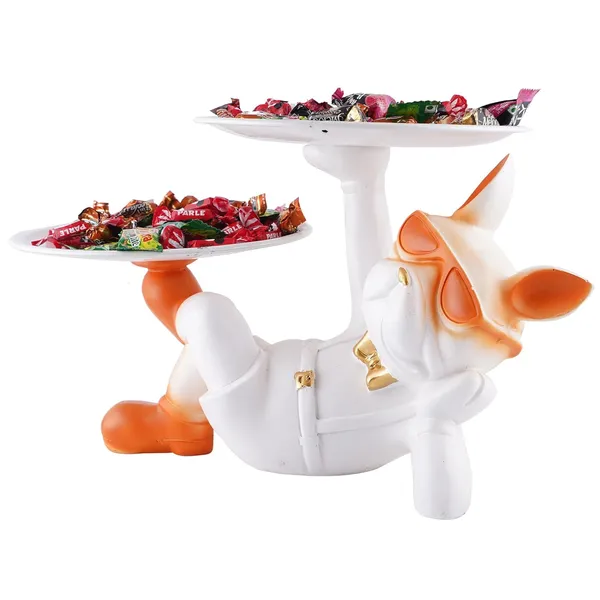 Cute_Dog_Serving_Trays_Showpiece_of_White_Color_|_Antique_Item_for_Home_Decor
