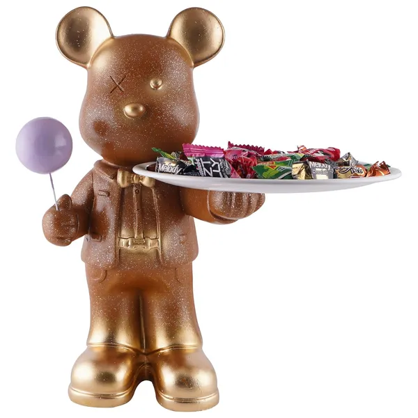 Rabbit_with_Serving_Tray_of_Brown_Color_|_Elegant_Touch_on_Home_Decor
