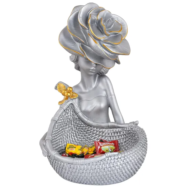 Lady_with_Basket_Showpiece_of_Silver_Color_|_Antique_Item_for_Home_Decor