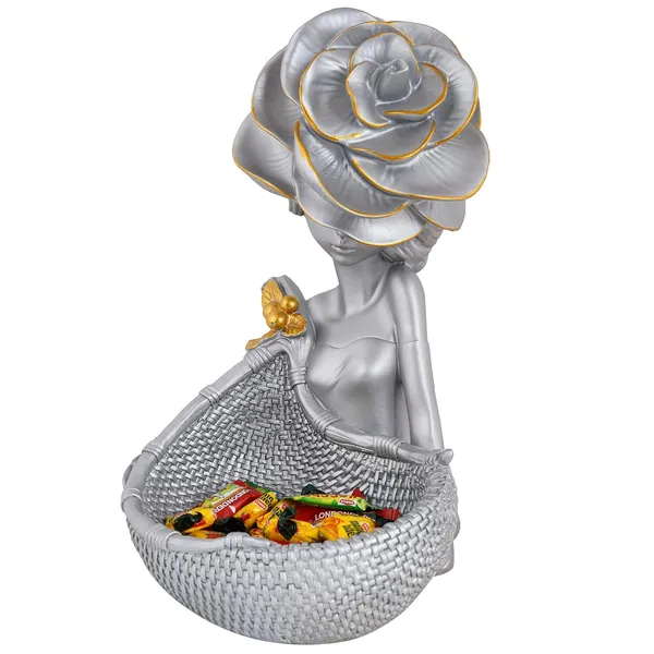 Lady_with_Basket_Showpiece_of_Silver_Color_|_Antique_Item_for_Home_Decor