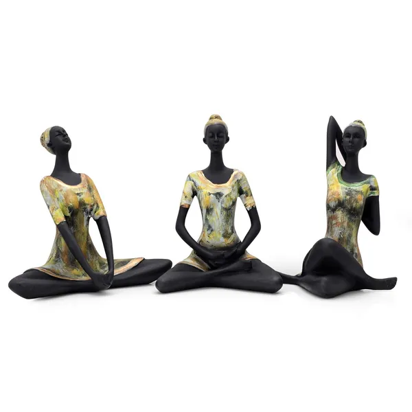 Yoga_Lady_Showpiece_Figurine_of_Set_of_3_|_For_Home_and_Office_Decor