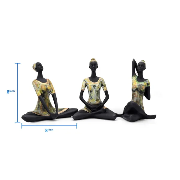 Yoga_Lady_Showpiece_Figurine_of_Set_of_3_|_For_Home_and_Office_Decor