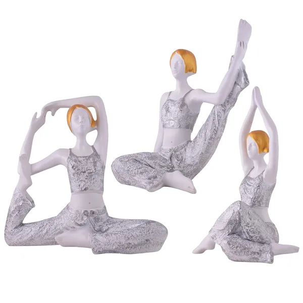 Lady_Yoga_Poses_Statue_of_White_Color_of_Set_of_3_|_For_Home_Decoration