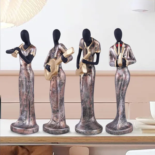 Polyresin_Lady_Hand_Musical_Instrument_Statue_Showpiece_of_Set_of_4_|_For_Home_Decor