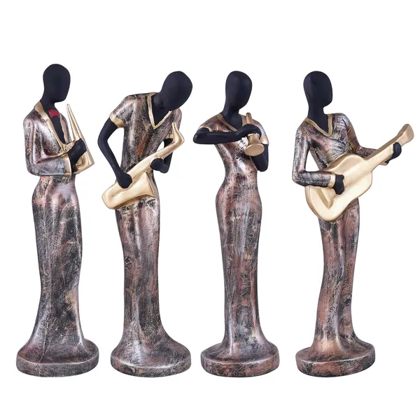 Polyresin_Lady_Hand_Musical_Instrument_Statue_Showpiece_of_Set_of_4_|_For_Home_Decor
