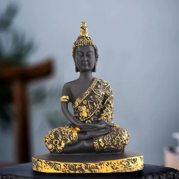 Spiritual_Buddha_Showpiece_of_Black_and_Golden_Color_|_Elegant_Decorative_Gift_Item