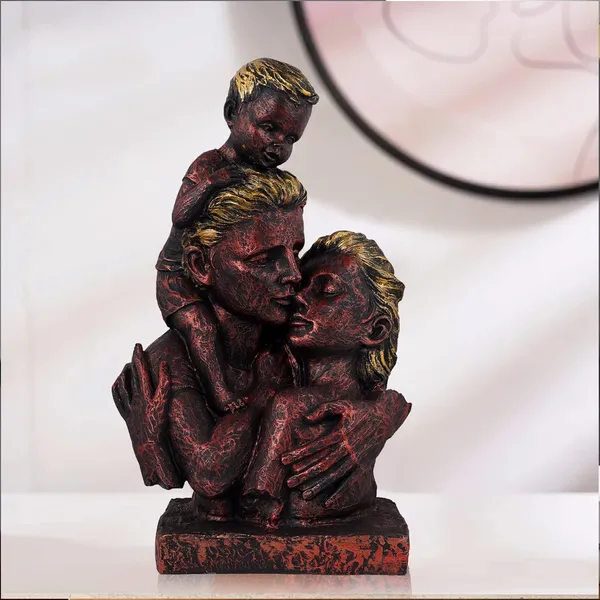 Polyresin_Loving_Symbol_Family_Mother_Father_Child_Showpiece_|_For_Home_Decoration