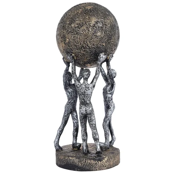 Men_Group_Carrying_Earth_Showpiece_of_Grey_and_Golden_Color_|_Elegant_Touch_on_Home_Decor