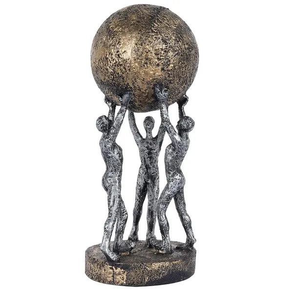 Men_Group_Carrying_Earth_Showpiece_of_Grey_and_Golden_Color_|_Elegant_Touch_on_Home_Decor