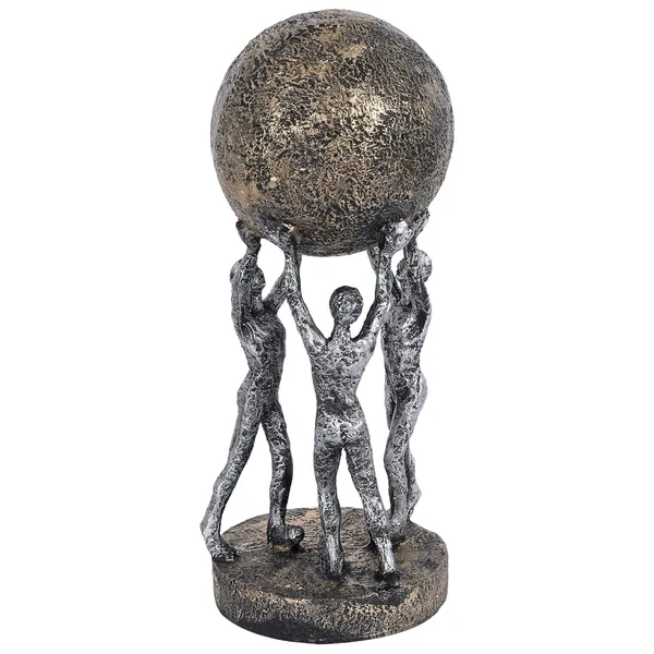 Men_Group_Carrying_Earth_Showpiece_of_Grey_and_Golden_Color_|_Elegant_Touch_on_Home_Decor