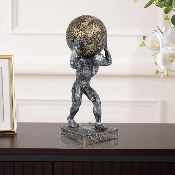 Earth_Men_Showpiece_of_Golden_and_Grey_Color_|_For_Home_Decor_Showpiece