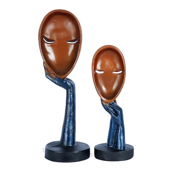 Lady_Face_Handmade_Showpiece_of_Set_of_2_|_Decorative_Item_for_Home_Decor