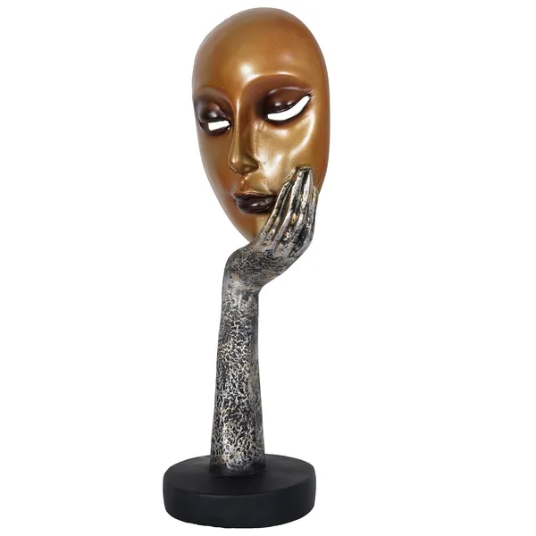 Lady_Face_Showpiece_of_Standing_Position_of_Golden_Color_|_For_Home_Decoration