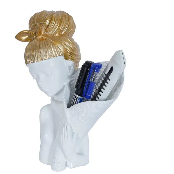 Girl_Showpiece_with_Holder_of_White_Color_|_For_Home_Decoration