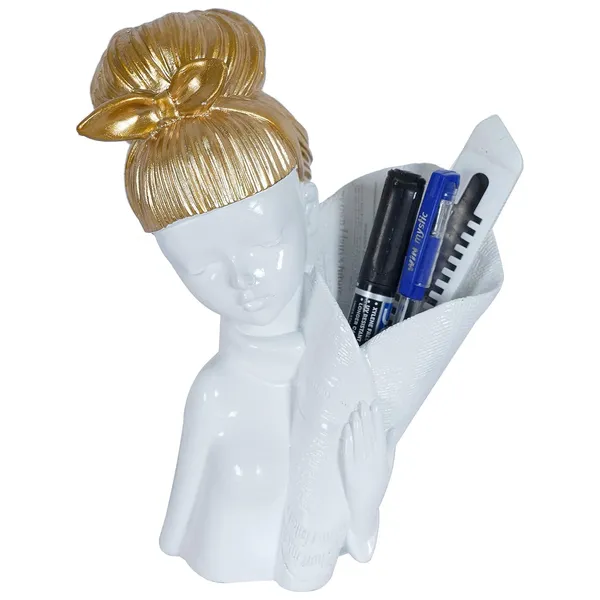 Girl_Showpiece_with_Holder_of_White_Color_|_For_Home_Decoration