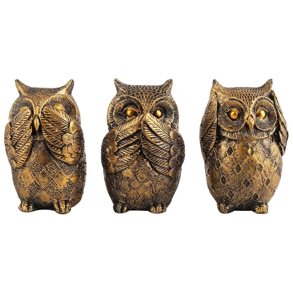 Owl_Showpiece_of_Golden_Color_of_Set_of_3_|_Artistry_Gift_Item