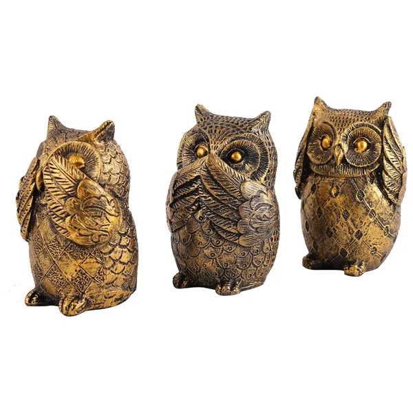 Owl_Showpiece_of_Golden_Color_of_Set_of_3_|_Artistry_Gift_Item