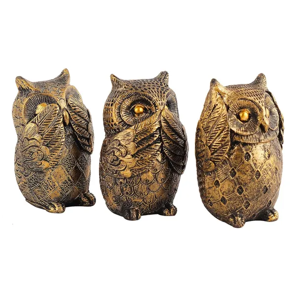 Owl_Showpiece_of_Golden_Color_of_Set_of_3_|_Artistry_Gift_Item