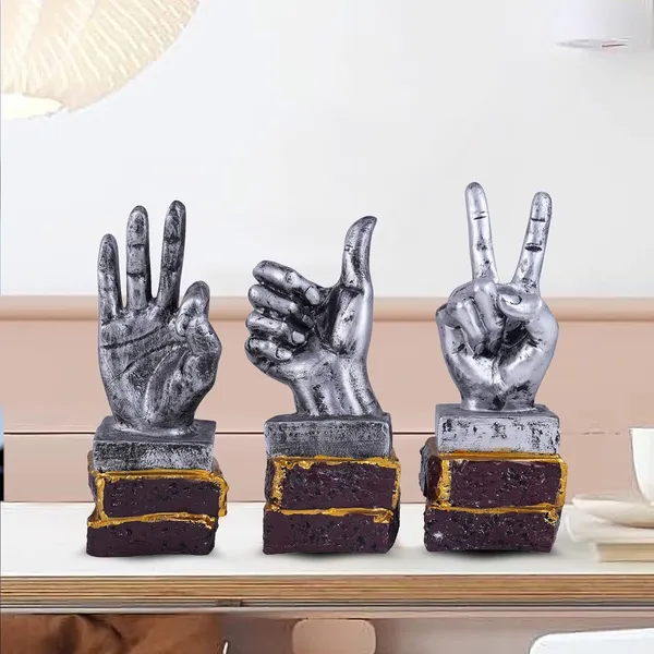 Polyresin_Decorative_Hand_Sign_Showpiece_of_Set_of_3_|_For_Home_Decor