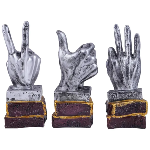 Polyresin_Decorative_Hand_Sign_Showpiece_of_Set_of_3_|_For_Home_Decor