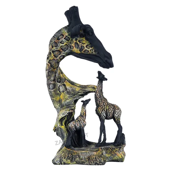 Giraffe_Statue_Sculpture_of_Multicolor_|_Antique_Item_for_Home_Decor