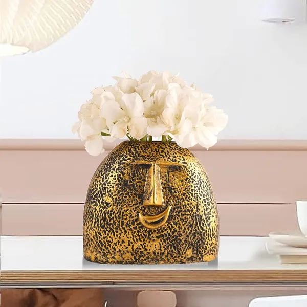 Face_Circle_Design_Flower_Vase_of_Golden_Color_|_Premium_Look_for_Home_Decor