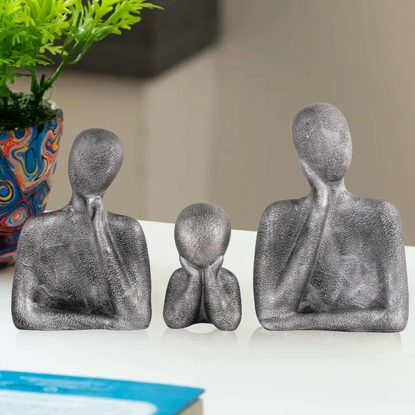 Abstract_Home_Souvenirs_Family_Showpiece_of_Set_of_3_|_For_Home_Decoration