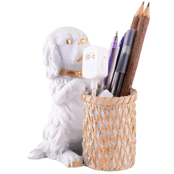 Angry_Face_Dog_Shaped_Pen_Stand_of_Sitting_Position_|_For_Gift_Office