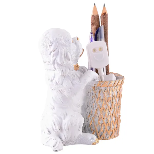Angry_Face_Dog_Shaped_Pen_Stand_of_Sitting_Position_|_For_Gift_Office