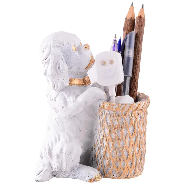 Angry_Face_Dog_Shaped_Pen_Stand_of_Sitting_Position_|_For_Gift_Office
