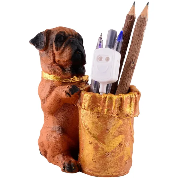 Dog_Shaped_Pen_Stand_of_Brown_Color_|_For_Gift_Office