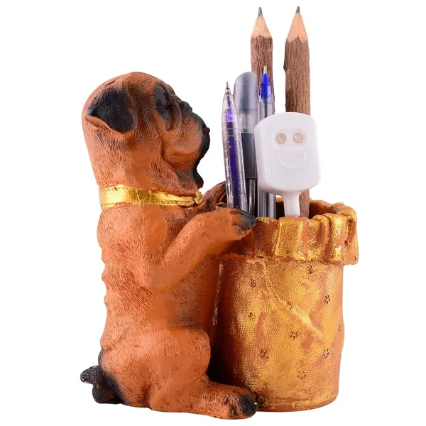 Dog_Shaped_Pen_Stand_of_Brown_Color_|_For_Gift_Office
