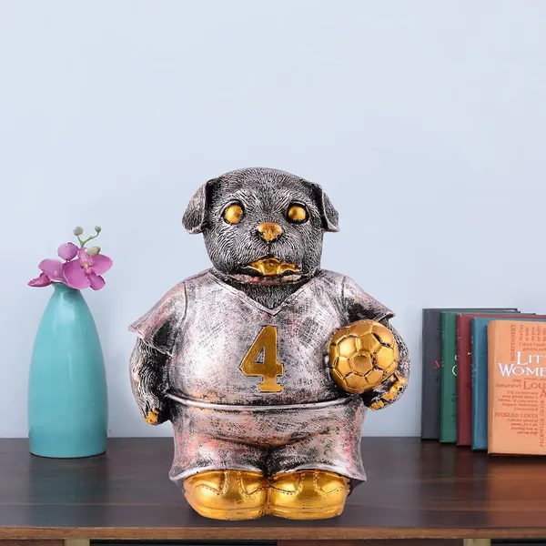 Copper_Dog_Figurine_with_Football_Showpiece_of_Multicolor_|_Antique_Item_for_Home_Decor