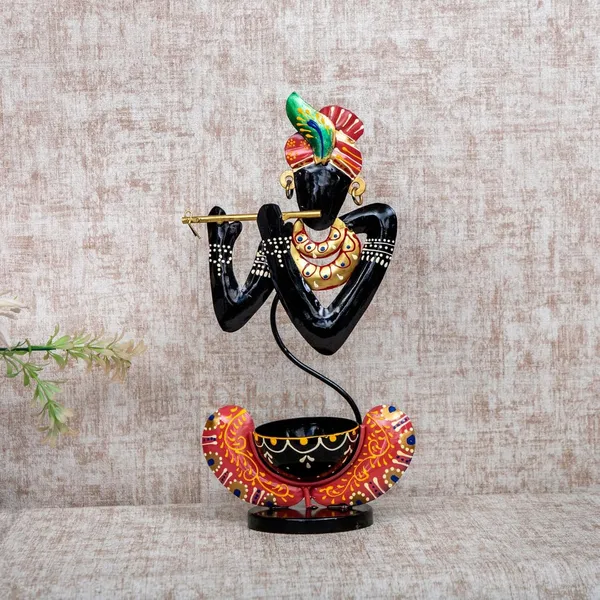 Krishna_Tea_Light_Candle_Holder_of_Black_Color_|_Premium_for_Home_Decor