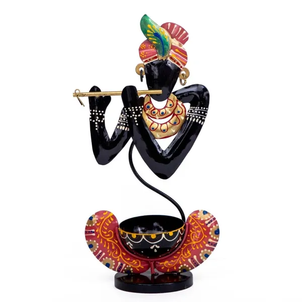 Krishna_Tea_Light_Candle_Holder_of_Black_Color_|_Premium_for_Home_Decor